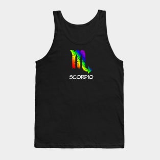 Scorpio Zodiac Symbol in Rainbow Color Tank Top